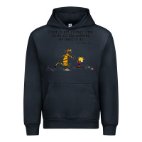 Navy newcalvin and hobbes quote 10 Urban Hoodie - linhVisuals