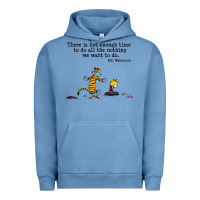 Pigment Pebble Blue newcalvin and hobbes quote 10 Urban Hoodie - linhVisuals