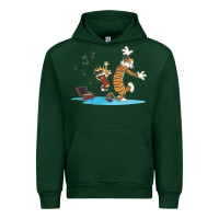 Forest Green newcalvin and hobbes sing 09 Urban Hoodie - linhVisuals