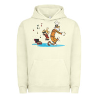 Pigment Pistachio newcalvin and hobbes sing 09 Urban Hoodie - linhVisuals