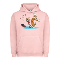 Pigment Salmon newcalvin and hobbes sing 09 Urban Hoodie - linhVisuals