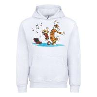 White newcalvin and hobbes sing 09 Urban Hoodie - linhVisuals