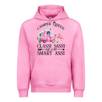 Fuchsia Pink newcamper queen classy sassy and a bit smart assy Urban Hoodie - linhVisuals
