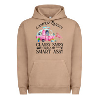 Pigment Burro newcamper queen classy sassy and a bit smart assy Urban Hoodie - linhVisuals