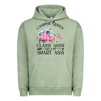 Pigment Oil Green newcamper queen classy sassy and a bit smart assy Urban Hoodie - linhVisuals