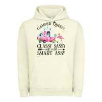 Pigment Pistachio newcamper queen classy sassy and a bit smart assy Urban Hoodie - linhVisuals