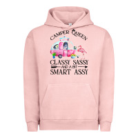 Pigment Salmon newcamper queen classy sassy and a bit smart assy Urban Hoodie - linhVisuals
