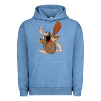Pigment Pebble Blue newcaptain caveman Urban Hoodie - linhVisuals