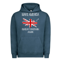 Pigment Midnight Navy make america great britain again funny uk us Urban Hoodie - linhVisuals