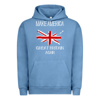 Pigment Pebble Blue make america great britain again funny uk us Urban Hoodie - linhVisuals