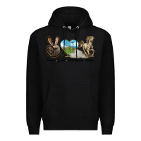 Black Peace Love Percheron Horse Premium Hoodie - LillyAllenDesigns