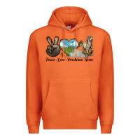 Carrot Peace Love Percheron Horse Premium Hoodie - LillyAllenDesigns