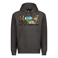 Smoke Peace Love Percheron Horse Premium Hoodie - LillyAllenDesigns