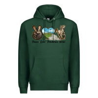 Sports Green Peace Love Percheron Horse Premium Hoodie - LillyAllenDesigns