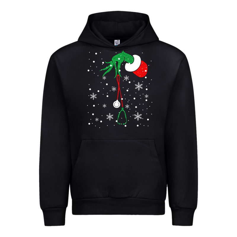 Newchristmas Grinch Hand Holding A Stethoscope Urban Hoodie by linhVisuals | Teevron