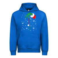 Cobalt newchristmas grinch hand holding a stethoscope Urban Hoodie - linhVisuals