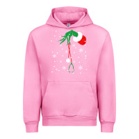 Fuchsia Pink newchristmas grinch hand holding a stethoscope Urban Hoodie - linhVisuals