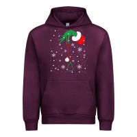 Mauve Wine newchristmas grinch hand holding a stethoscope Urban Hoodie - linhVisuals