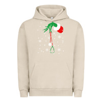 Pigment French Oak newchristmas grinch hand holding a stethoscope Urban Hoodie - linhVisuals