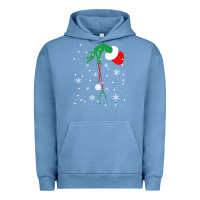 Pigment Pebble Blue newchristmas grinch hand holding a stethoscope Urban Hoodie - linhVisuals