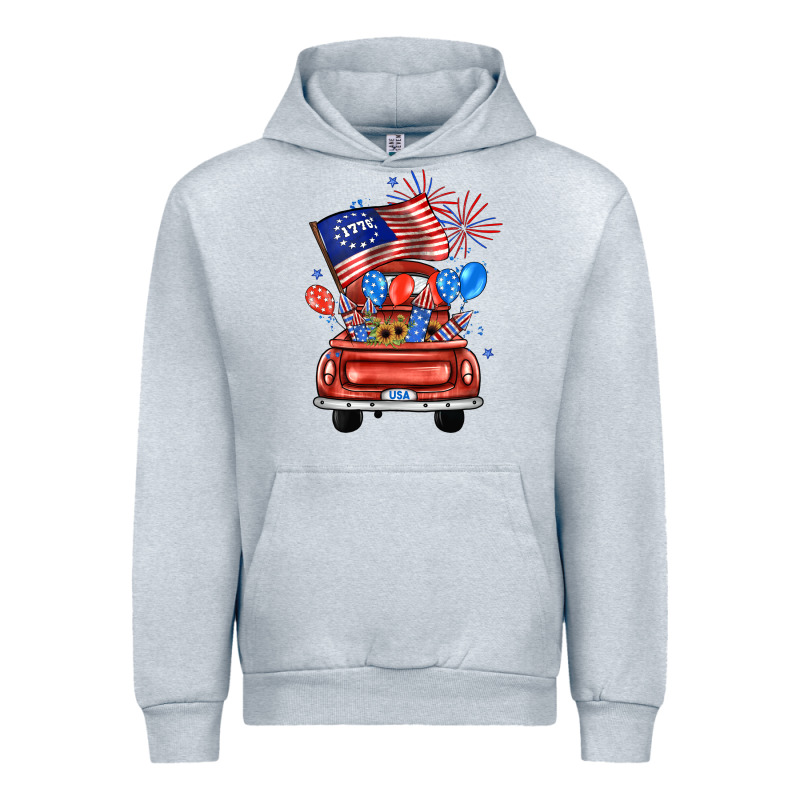 Farm Truck,america Flag Urban Hoodie by JahusDesignShop | Teevron