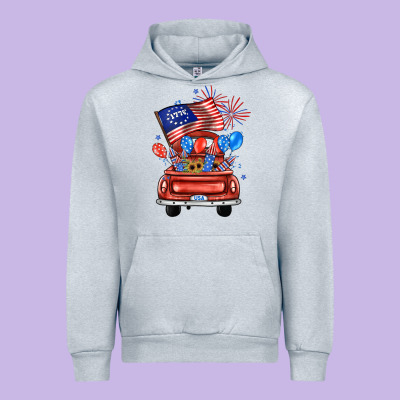 Farm Truck,america Flag Urban Hoodie Designed By Jahusdesignshop