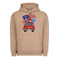 Pigment Burro farm truck,america flag Urban Hoodie - JahusDesignShop