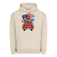 Pigment French Oak farm truck,america flag Urban Hoodie - JahusDesignShop