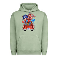 Pigment Oil Green farm truck,america flag Urban Hoodie - JahusDesignShop