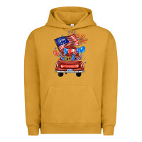 Pigment Peanut Butter farm truck,america flag Urban Hoodie - JahusDesignShop