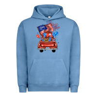 Pigment Pebble Blue farm truck,america flag Urban Hoodie - JahusDesignShop