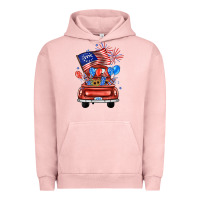 Pigment Salmon farm truck,america flag Urban Hoodie - JahusDesignShop