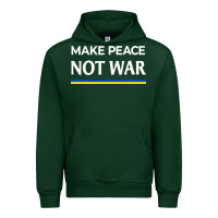 Forest Green make peace not war Urban Hoodie - linhVisuals