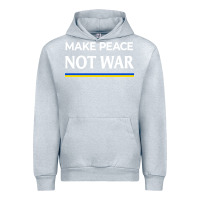 Heather Grey make peace not war Urban Hoodie - linhVisuals