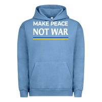 Pigment Pebble Blue make peace not war Urban Hoodie - linhVisuals