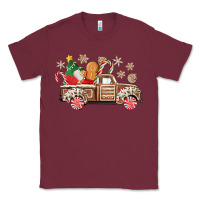 Burgundy christmas gingerbread truck Classic Tee - CowGirlArtShop