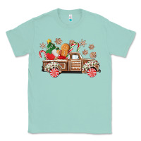 Seafoam christmas gingerbread truck Classic Tee - CowGirlArtShop