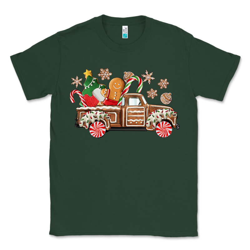 Christmas Gingerbread Truck Classic Tee by CowGirlArtShop | Teevron