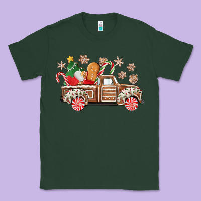 Christmas Gingerbread Truck Classic Tee Designed By Cowgirlartshop