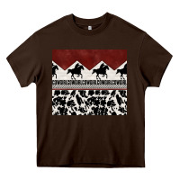 Chocolate Brown cowgirl with cowhide Heavy Core Tee - TumblerDesignByShophia