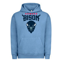 Pigment Pebble Blue howard bison Urban Hoodie - linhVisuals