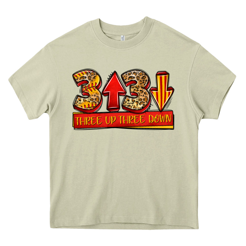 Three Up Three Down Softball Heavy Core Tee by Jasminsmagicworld | Teevron