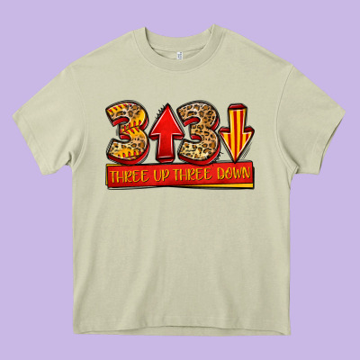 Three Up Three Down Softball Heavy Core Tee Designed By Jasminsmagicworld