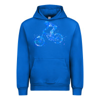 Cobalt downhill mountain bike t  shirt downhill mountain bike jump blue water Urban Hoodie - linhVisuals