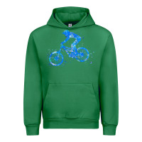 Emerald downhill mountain bike t  shirt downhill mountain bike jump blue water Urban Hoodie - linhVisuals