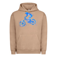 Pigment Burro downhill mountain bike t  shirt downhill mountain bike jump blue water Urban Hoodie - linhVisuals