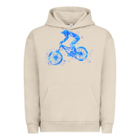 Pigment French Oak downhill mountain bike t  shirt downhill mountain bike jump blue water Urban Hoodie - linhVisuals
