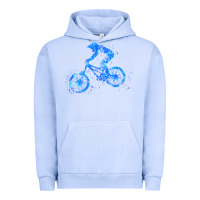 Downhill Mountain Bike T  Shirt Downhill Mountain Bike Jump Blue Water Urban Hoodie | Teevron