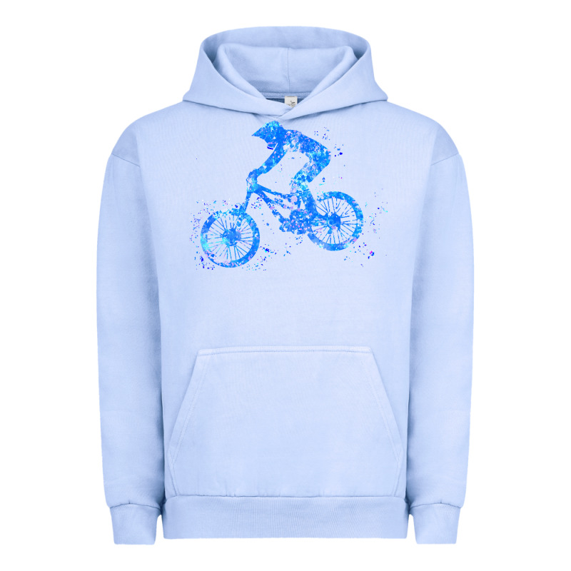 Downhill Mountain Bike T  Shirt Downhill Mountain Bike Jump Blue Water Urban Hoodie by linhVisuals | Teevron