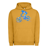 Pigment Peanut Butter downhill mountain bike t  shirt downhill mountain bike jump blue water Urban Hoodie - linhVisuals